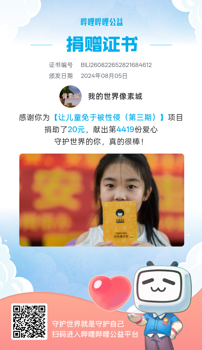 捐赠证书 3